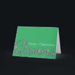 Cartão De Festividades Glamma bling Christmas greeting card<br><div class="desc">the background of the bling design can be changed to any color</div>