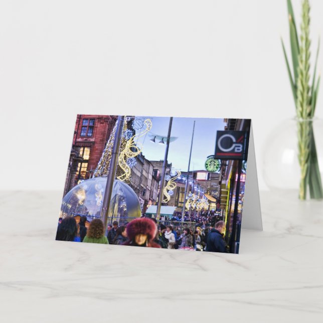 Cartão De Festividades Glasgow at Christmas (Frente)