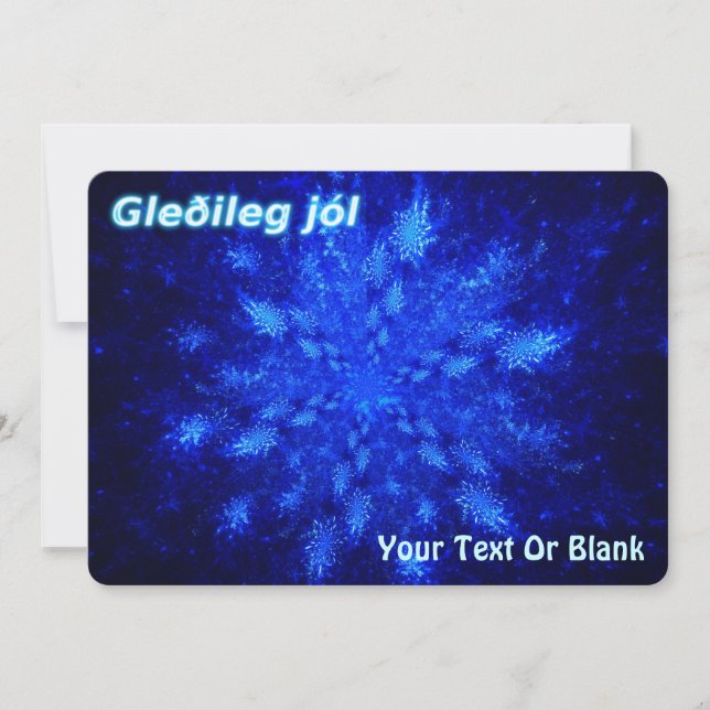 Cartão De Festividades Gleðileg jól - Snowburst (Frente)