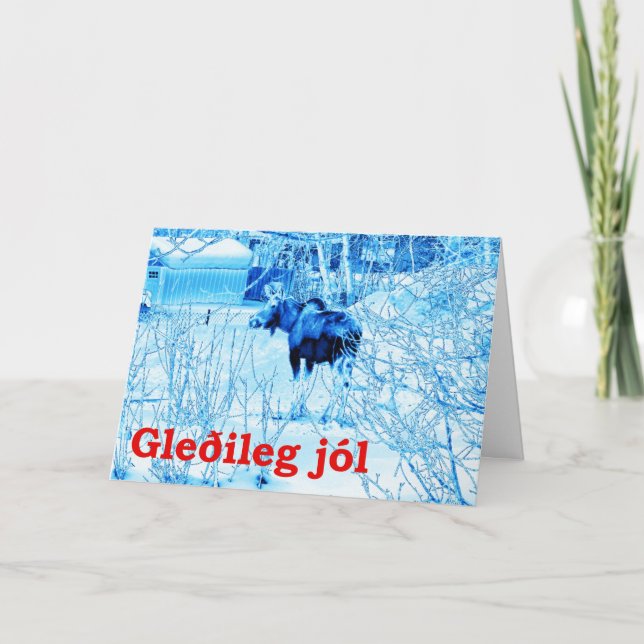 Cartão De Festividades Gleðileg jól - Urban Moose (Frente)