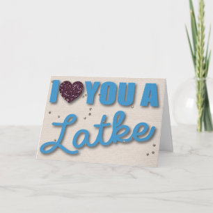 Cartão De Festividades Glitter and Latkes Hanukkah