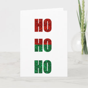 Cartão De Festividades glitter ho ho ho