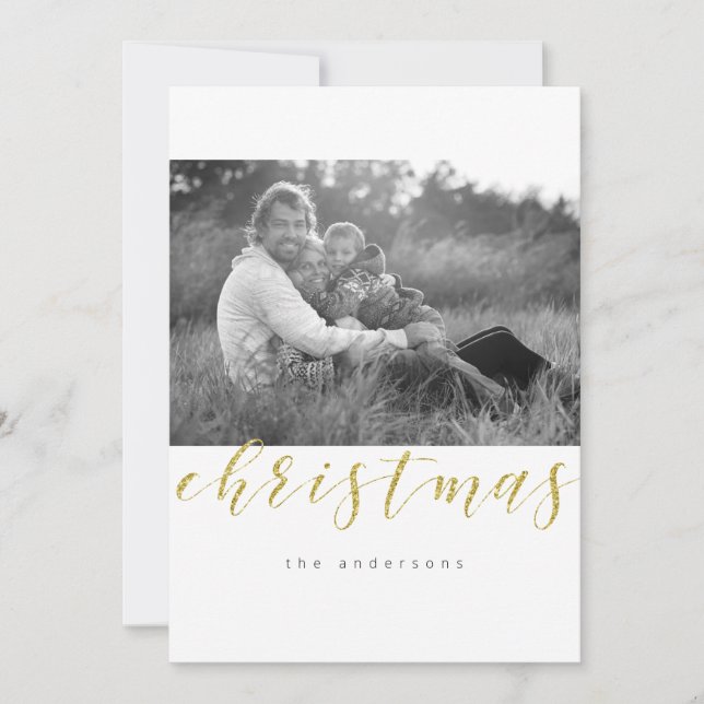 Cartão De Festividades Glittery Christmas (Frente)