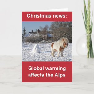 Cartão De Festividades Global warming Christmas card