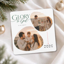 Glória a Deus Família Abençoada Natal Duas Fotos