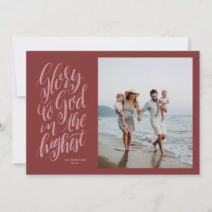 Cartão De Festividades Glória a Deus nas alturas em foto religiosa