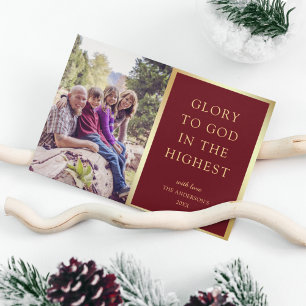 Cartão De Festividades Glória a Deus nas Alturas Foto de Natal