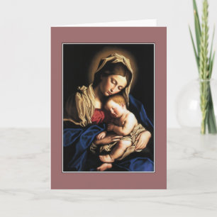 Cartão De Festividades Glória a Jesus e Maria