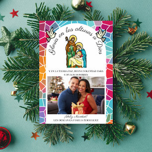 Cartão De Festividades Glória espanhola a Deus nas alturas no Natal