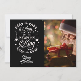 Cartão De Festividades Glory To /Christmas Cote/2 Sided Card / Black