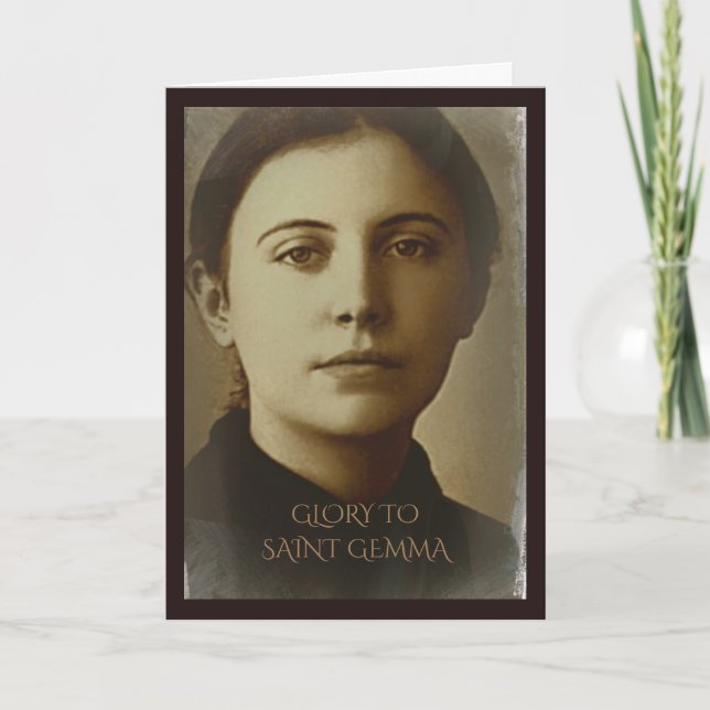 Cartão De Festividades Glory To Santo Gemma Galgani (Frente)