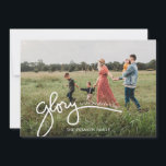 Cartão De Festividades Glory to the Newborn King Photo Christmas Card<br><div class="desc">Celebrate the season with this beautiful photo Christmas card featuring the words Glory to the Newborn King in hand drawn lettering.</div>