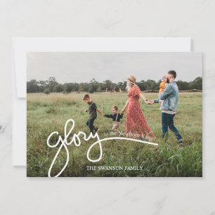 Cartão De Festividades Glory to the Newborn King Photo Christmas Card