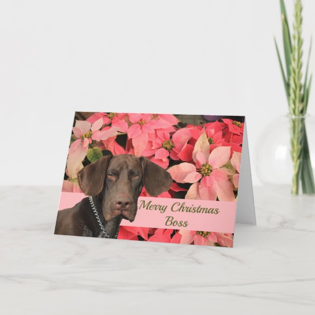 Cartão De Festividades Glossy Grizzly Boss Feliz Natal (Frente)