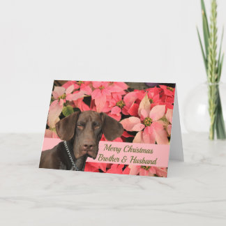 Cartão De Festividades Glossy Grizzly Brother & Husband Feliz Natal