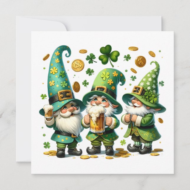 Cartão De Festividades Gnome Festivity (Frente)