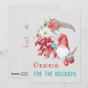 Cartão De Festividades Gnome para os feriados