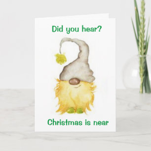 CARTÃO DE FESTIVIDADES GNOMO ALEGRE E MUITO FELIZ SÓ PARA "VOCÊ"