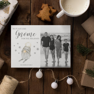 Cartão De Festividades Gnomo Caprichoso Para O Natal Foto