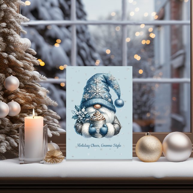 Cartão De Festividades Gnomo do Coco Quente (Criador carregado)