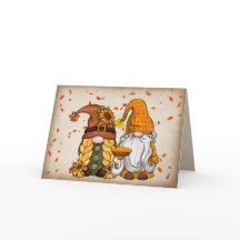 Gnomos de Ação de Graças com Pie