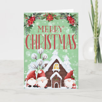 Cartão De Festividades Gnomos de Natal