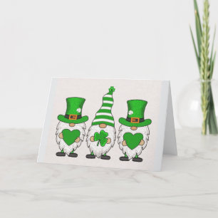 Cartão De Festividades Gnomos do Dia de São Patrício