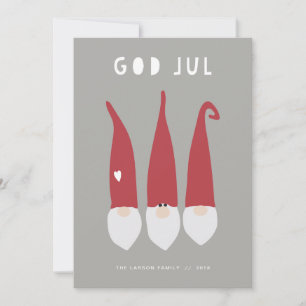 Cartão De Festividades Gnomos para o Natal