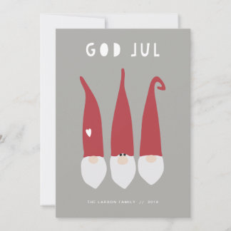 Cartão De Festividades Gnomos para o Natal