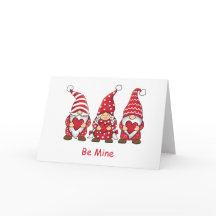 Gnomos Vermelhos com Corações Personalizados Dia d