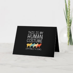 Cartão De Festividades Goat Halloween Human Costume