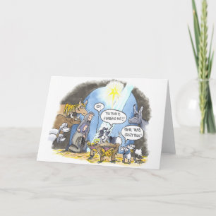 Cartão De Festividades Goat themed Christmas Card