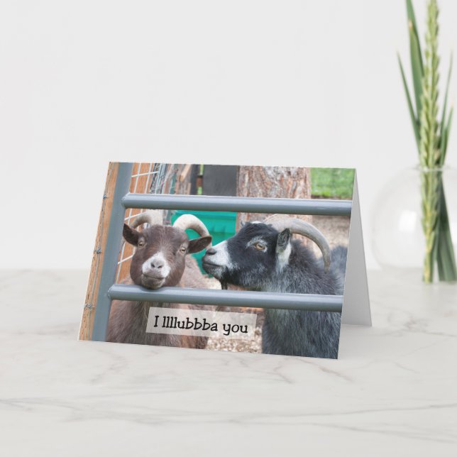 Cartão De Festividades Goats Love - Frameable Art Card (Frente)