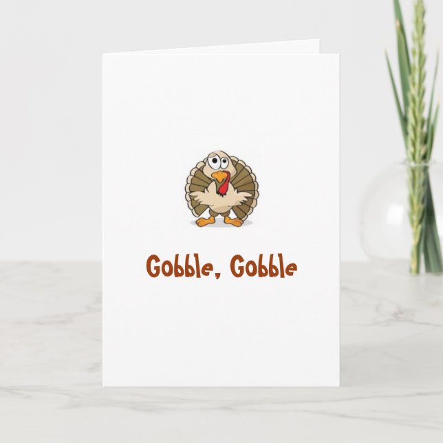 Cartão De Festividades Gobble, Gobble (Frente)