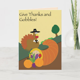 Cartão De Festividades Gobble Gobble Thanksgiving