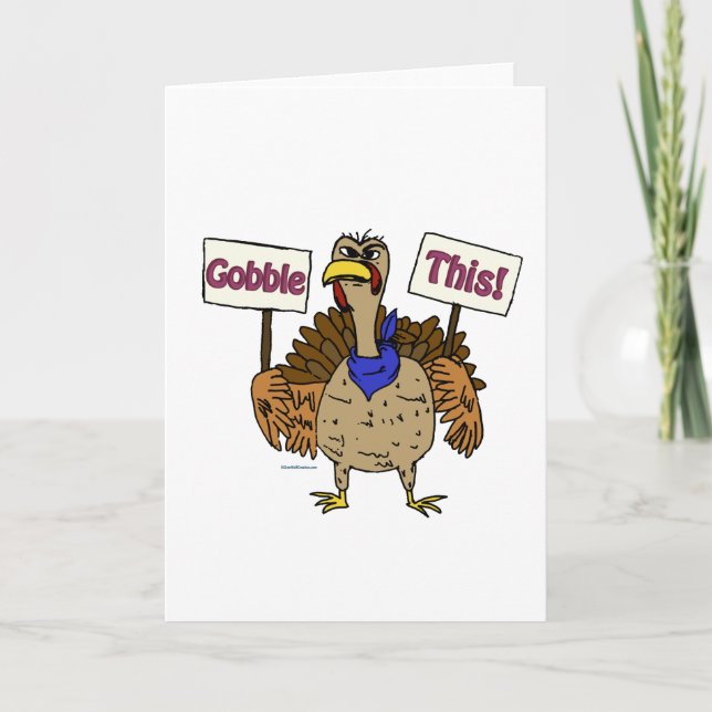 Cartão De Festividades Gobble This Talking Turkey (Frente)