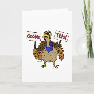 Cartão De Festividades Gobble This Talking Turkey
