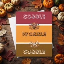 Gobble Wobble Gobble Roteiro Moderno de Ação de Gr