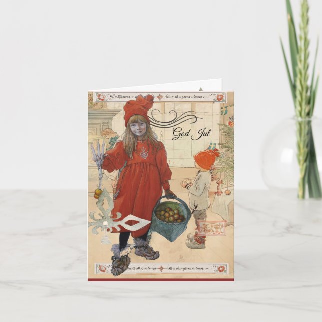 Cartão De Festividades God Jul Helgkort  (Frente)