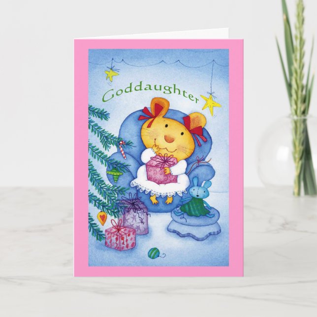 Cartão De Festividades Goddaughter (Frente)