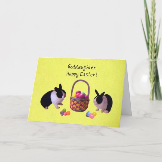 Cartão De Festividades Goddaughter, Happy Easter! (Frente)