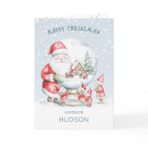 Godson Snow Globe Papais noeis Elf Natal