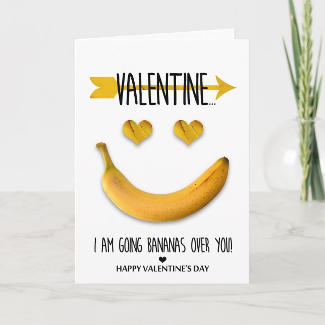 Cartão De Festividades Going bananas over you Valentine's Day (Frente)