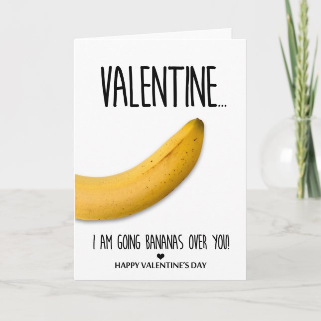 Cartão De Festividades Going bananas over you Valentine's Day (Frente)