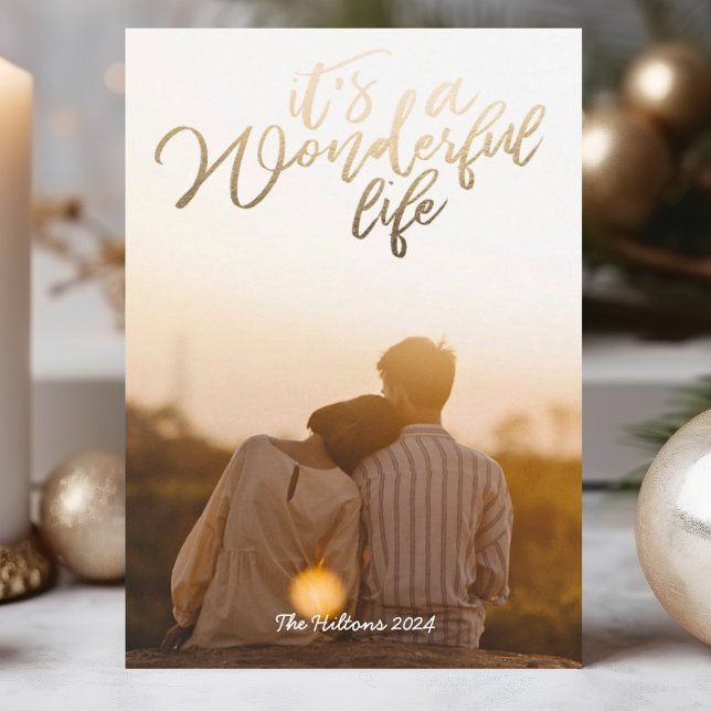 Cartão De Festividades Gold Foil é uma Foto de Natal maravilhosa (Criador carregado)