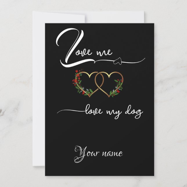 Cartão De Festividades Gold heart funny quote black Flat Holiday Card (Frente)