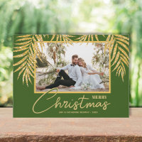 Gold Palms Topical Christmas Photo