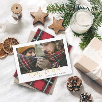 Gold script glory to god red tartan photo