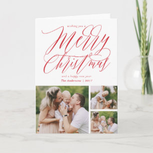 Cartão De Festividades Gold Shimmer Merry Christmas Greeting Card