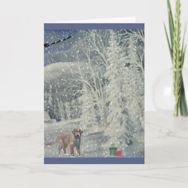 Cartão De Festividades Golden Christmas (Frente)